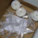 JMEXSUSS Christmas Window Lights Indoor, Christmas Lights Battery Operated with Suction Cup, Jingle Bell & Xmas Tree & Star Hanging Light for Window Wall Holiday Party Decorations