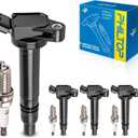 PHILTOP Set of 4 Ignition Coil Pack and Iridium Spark Plugs Fits for Toyota 2010-2018 RAV4,Camry,2013-2020 4Runner,2009-2015 Venza,2011-2016 Scion tC,2009-2019 Highlander,2013-2014 FJ Cruiser,Tundra