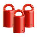 MagnetPal 3 pack Heavy-Duty Neodymium Anti-Rust Magnet, Best for Magnetic Stud Finder / Key Organizer / Indoor and Outdoor Multi Uses, Red with Key Ring (SP-MPM3RD)