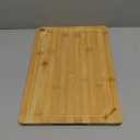 Hiware Bamboo Cutting Board for Kitchen, Heavy Duty Wood Cutting Board with Juice Groove, 100% Organic Bamboo, Pre Oiled, 15" x 10" (Natural)