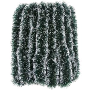 10 Pcs Snow Garland for Christmas Tree Decoration Ornaments Tinsel Snow Garlands for Xmas Home - Christmas Decorations Items Home Office Railing Decor (Black & White)