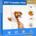 DTF Transfer Film: 13x19 Inch 50 Sheets Premium Double-Sided Matte Finish PET Transfer Paper Direct to Film Transfer Paper for T-Shirt