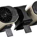 Portable Waist Fan Detachable Double Fan Combination Turbo Technology10000 mAh 5-Speed 13000RPM Clip On Belt Wearable Personal Neck Fan for Traveling Outdoor Jobsite Camping WZ-ruijiang (GREEN +BLACK)