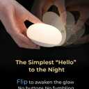 EASZZZ Baby Night Light, Nursery Night Lamp for Breastfeeding, Soft BPA Free Silicone Touch Night Lamp, Eye Caring, Easy Flip Design, Stepless Dimming, 1-Pack