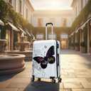InUSA Butterfly Print Luggage with Spinner Wheels | Durable Lightweight Hardside Suitcase | Travel Bag with Handle and Trolley | 28-Inch Large Checked luggage
