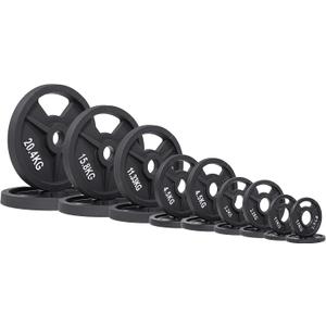 BalanceFrom Cast Iron Olympic 2-Inch Plate Weight Plate for Strength Training and Weightlifting, Multiple Options, Multiple Packages (Color #5)