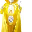 Halloween Animatronics Decorations Outdoor for Holding Candy and Gifts, 37 Inch Life Size with Balloon, Sound-Activated Sensor, Scary Decor for Home Party Indoor Outside Garden Lawn Grave Yard