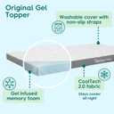 Sleepyhead Twin XL 2 Inch Mattress Topper for College Dorm Beds, Cooling Gel Memory Foam, Pressure-Relieving Comfort, Removable Washable Cover, CertiPUR-US Certified (XL Twin 2")