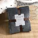 Sherpa Blanket Throw - Soft Cozy Fleece, Warm for Winter, Reversible for Sofa, Grey, 50 x 60 Inches