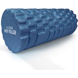 High Density Foam Roller Massager for Deep Tissue Massage of The Back and Leg Muscles - Self Myofascial Release of Painful Trigger Point Muscle Adhesions (Blue)