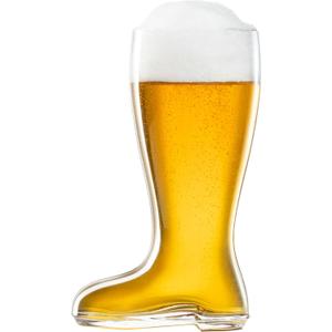 BAVARIA TRACHTEN Das Boot 1L Beer Glass, Authentic German Beer Boot Mug  Spaten Cowboy Style  Giant 1 Liter Drinking Glass for Oktoberfest, Bars & Parties