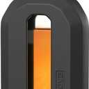 Delove Modern Glass Hip Flask with Silicone Sleeve- Small Portable Travel Flask- Clear Pocket Drinking Flask for Men&Women- Wedding Party, Groomsman, Bridesmaid, Gift- 7.5oz/220ml,Black