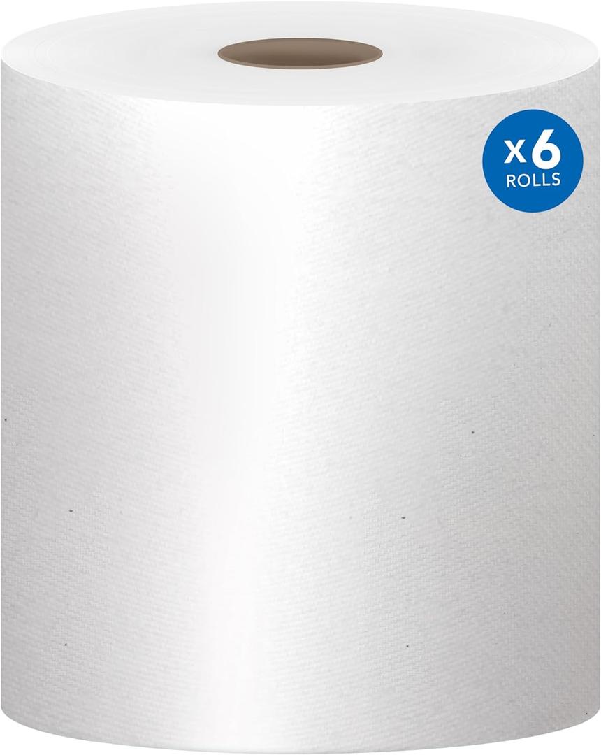 Kimberly-Clark PROFESSIONAL Scott Essential High Capacity Hard Roll Paper Towels (01005), White, 1000' / Roll, 6 Paper Towel Rolls/Convenience Case