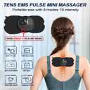 Intelligent Wireless TENS Unit Muscle Stimulator TENS & EMS Device, Electronic Pulse Rechargeable Deep Tissue Mini Body Massager Machine for Back Shoulder Leg Neck Pain Relief