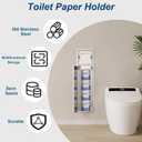 Recessed Toilet Paper Holder, Brushed Toilet Tissue Holder with Storage Cabinet for Toilet Brush Holder, 304 Stainless Steel Wall Bathroom Roll Paper Holder(Brushed Nickel)