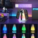 Controller Charger Dock for Nintendo Switch 2 2025 for Joycon 2, 4-in-1 Magnetic Dual Direction Fast Charging Stand Station with 10 RGB Light Modes for Switch 2 Accessories