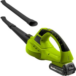 Mueller UltraStorm Leaf Blower Cordless Electric, 130 MPH 20 V Powerful Motor, 2 Speed Levels, 1hr Charge, Lightweight, Blowers for Lawn Care, Battery Powered Blower for Snow (Green)