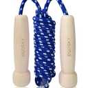 Jump Rope for Women Men Kids, EGOSKY Adjustable Wooden Handle Skipping Rope for Adult Boys Girls Fitness Exercise Outdoor Activity (Blue)