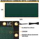 NEXCOVER Privacy Fence – 6' x 50' Heavy Duty Privacy Screen with Bindings & Brass Grommets, Commercial & Residential Fence Privacy Screen for Garden Yard Windscreen Wall Backyard. Green