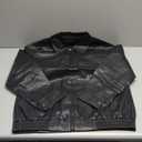 Trendy Queen Womens Leather Jacket, Oversized Going Out & Everyday Statement Piece, Bomber Jacktes Moto Coat. Size M