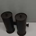 Toilet Brush and Holder 2 Pack, Toilet Bowl Brush with Extra Long Handle, Toilet Scrubber and Covered Holder, Toilet Brushes for Bathroom-Space Saving, Covered Brush, Durable, Deep Cleaning(Bronze)