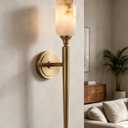 Luxury Natural Spanish Alabaster Wall Sconce 22in, 14inch