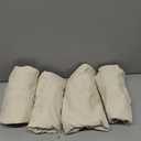 Smiry Waterproof Seat Covers for Dining Room Chairs Set of 4, Stretch Jacquard Removable Washable Chair Seat Slipcovers Protector, No Rear Covers, Beige