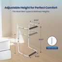 VEXEL Blanket Lifter for Feet, Adjustable Blanket Support Bar for Foot of Bed, Metal Foot Cradle for Neuropathy, Surgery Recovery & Arthritis Relief, Includes 8 Bed Sheet Clips & 2 Anti-Slip Mats
