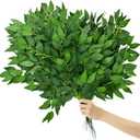 26Pcs Italian Ruscus Greenery Stems,Artificial Silk Greenery Leaves,Bendable Faux Hanging Plants Spray for DIY Wedding Arch Bouquet Table Centerpieces Vase Filler and Home Indoor Decor (26)