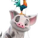 Cardboard People Pua & Heihei Life Size Cardboard Cutout Standup - Disney's Moana 2 (2024 Film), One Size
