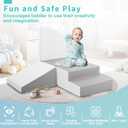TODIBY Foam Blocks Climbing for Kids: Toddler Toys for Indoor and Outdoor Fun - Soft PU Leather Play Structure for Crawling and Sliding - Ideal for Playhouse and Play Gym Activities, Medium to Large