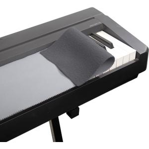 Piano Keyboard Anti-Dust Cover High Technology Fabric Key Cover Cloth Fit For Upright Piano, Electric Piano & Grand piano (Dark blue) (Gray)