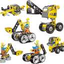 Educational Building Toys STEM Learning Kits, 6 in 1 Construction Blocks for Preschool Kids, Engineering Toys Creative Set Gift for Boys Age 4 5 6 7 8 9 10+ Years Old for Birthday Christmas Idea Gift