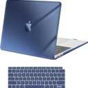 MOSISO Compatible with MacBook Air 13 inch Case M1 2021 2020 2019 2018 Release A2337 A2179 A1932 Touch ID, Plastic Hard Shell Cover&Keyboard Cover for MacBook Air 13.3 inch Case M1, Crystal Midnight