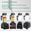Blender Pitcher 64 oz. -60865, Clear, 5200 Replacement Container for 4500,5000,5300,6000,6300,6500,7500,200,300,500,750,780,VM0102,VM0103, etc.