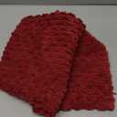 MIULEE Wine Red Throw Pillow Covers Soft Corduroy Decorative Set of 2 Boho Striped Pillow Covers Pillowcases Farmhouse Home Decor for Couch Bed Sofa Living Room 18x18 Inch