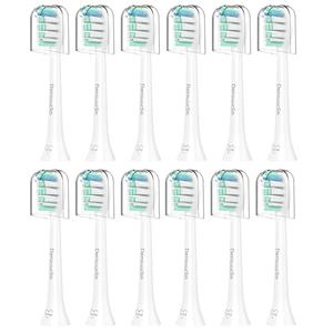 Densuuclin Toothbrush Replacement Heads for Philips Sonicare and More Click-on Handles 11 Pack White