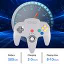 KIWITATA Wireless N64 Controller for Switch System, 2.4GHZ N64 Remote Joystick Wireless Gamepad Controller Compatible with N64 Original Console, Raspberry Pi, IOS, PC Windows 7,8,10,11 Gray