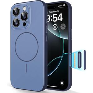 TAURI for iPhone 16 Pro Case, Upgrade Full Camera Protection, Camera Control, Compatible with Magsafe, Minimalist Slimmer Magnetic Phone Case for iPhone 16 Pro, Blue