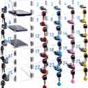 25 Doors Cell Phone Locker Box, Clear Acrylic Cell Phone Storage Cabinet Wall Mounted, Charging Hole (Upgrade Size), Locks, Key, Number for Classroom Employee Office School Factory