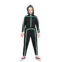 Light Up Stick Figure Costume Kids, Led Stick Man Costumes Child Boys Girls, Halloween Glow in Dark Stickman Cosplay Youth(Green, 14) : Clothing, Shoes & Jewelry