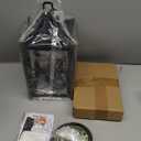 Outdoor Pendant Light, 14" Large Modern Hanging Porch Light with Adjustable Chain, Black Exterior Outdoor Hanging Lantern with Clear Glass for Porch Foyer Gazebo, 2439/1H