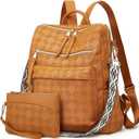 Makes Backpack Purse for Women PU Leather Travel Satchel Handbag Convertible Design Bag with Purse 2 Piece