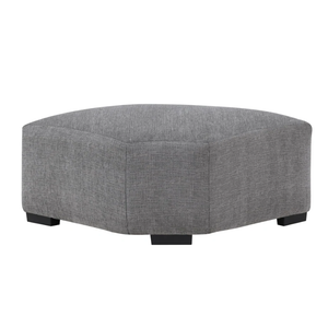 Sitswell Harmony Gray Sectional Ottoman