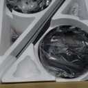 42 Inch Flush Mount Ceiling Fans without Lights, Small Black Ceiling Fan with Remote, 6-Speeds, Quiet Reversible DC Motor, Indoor/ Outdoor Ceiling Fan for Patio, Living Room, Bedroom