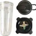 32oz cup with lid and Blade Motor Base Compatible Ninja Replacement Parts for BL700 BL701 1200 NJ600 NJ602 NJ600WN BL701WM