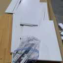 OtterOasis Kitchen Island Cart with Storage, Small Kitchen Island on Wheels with Large Drawer, Adjustable Shelf & Towel Rack, Rolling Island Table for Kitchen & Dining Room, White