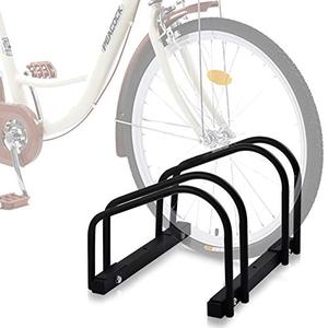 WALMANN 2 Bikes Floor Bike Stand, Bike Parking Rack Garage Bike Storage Stand Indoor/Outdoor 22-28" Wheel Stand, Max. Tire Width 2.1"