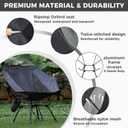ATEPA UFO3.0 Ultralight Backpacking Chair, 330 lbs Heavy-Duty Aerospace Aluminum Folding Camp Chair with Hexagon Ergonomic Seat Anti-Sink Feet, Compact Portable Outdoor Gear for Hiking Fishing, Black