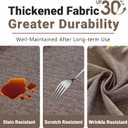 Laolitou Table Cloth Rectangle Linen Waterproof Textured Coffee Tablecloth, Washable Wrinkle Free Spill Proof Fabric Tablecloths for Dining Table Farmhouse Kitchen Holiday, 52x70 Inch